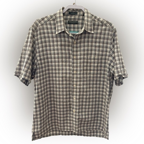 Lyle & Scott Other - Lyle & Scot Scotland Men’s Linen/Cotton Blend Short Sleeve Shirt Size Large